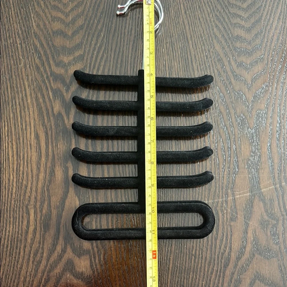 Two Premium Black Velvet Multi-Tier Hanger